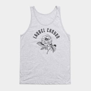 Laurel Canyon rose - black print Tank Top